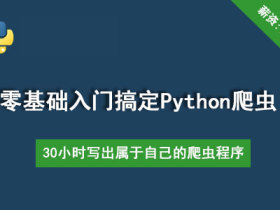 30个小时搞定Python网络爬虫_Python网络爬虫视频教程_配课程配套资料